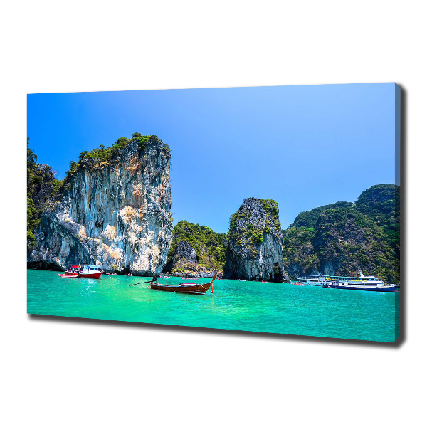 Wandbild Boote Thailand