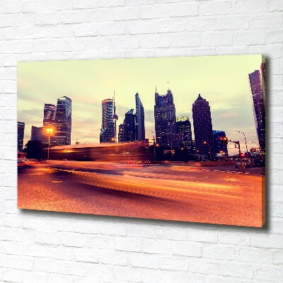 Bild auf leinwand Shanghai bei Nacht