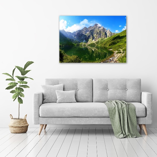 Bild auf leinwand Das Meeresauge der Tatra-Berge