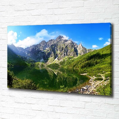 Bild auf leinwand Das Meeresauge der Tatra-Berge