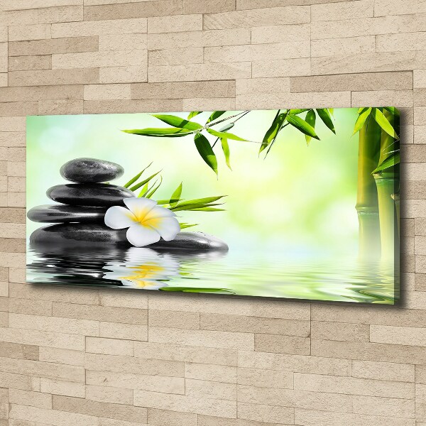 Wandbild Plumeria und Bambus