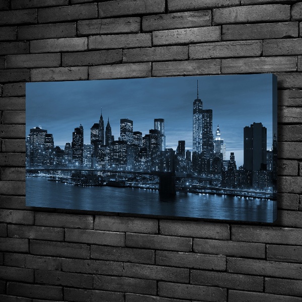 Bild auf leinwand New York bei Nacht