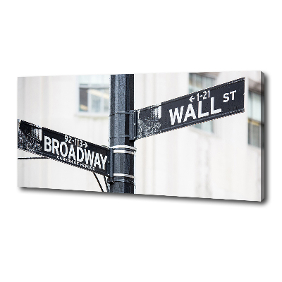 Bild auf leinwand Wall Street-Schild