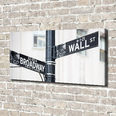 Bild auf leinwand Wall Street-Schild