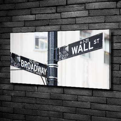Bild auf leinwand Wall Street-Schild