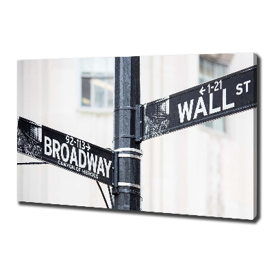 Bild auf leinwand Wall Street-Schild