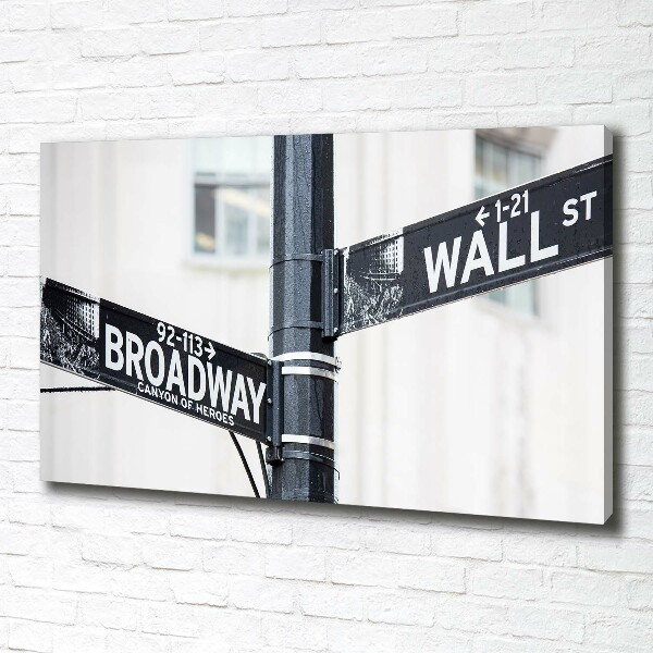 Bild auf leinwand Wall Street-Schild