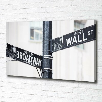 Bild auf leinwand Wall Street-Schild