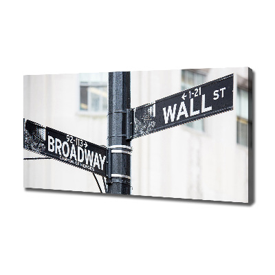Bild auf leinwand Wall Street-Schild