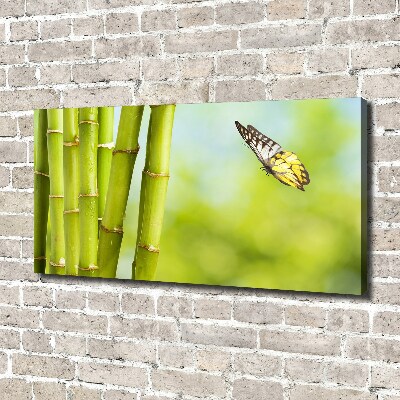 Bild auf leinwand Bambus und Schmetterling
