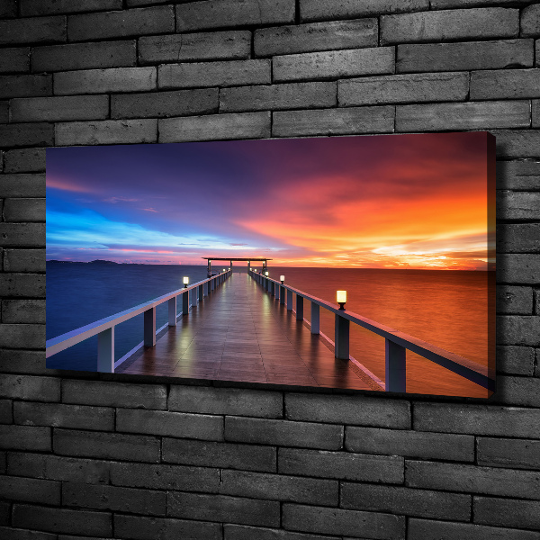 Wandbild Holzbrücke