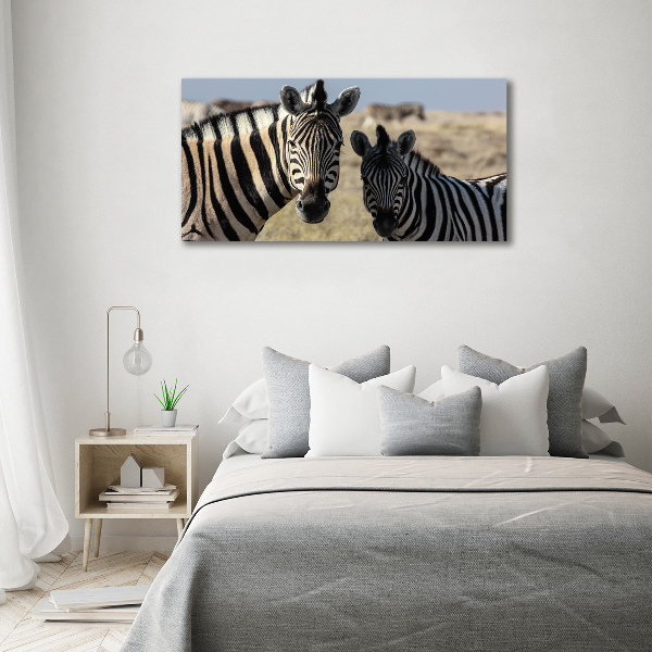 Bild auf leinwand Zwei Zebras