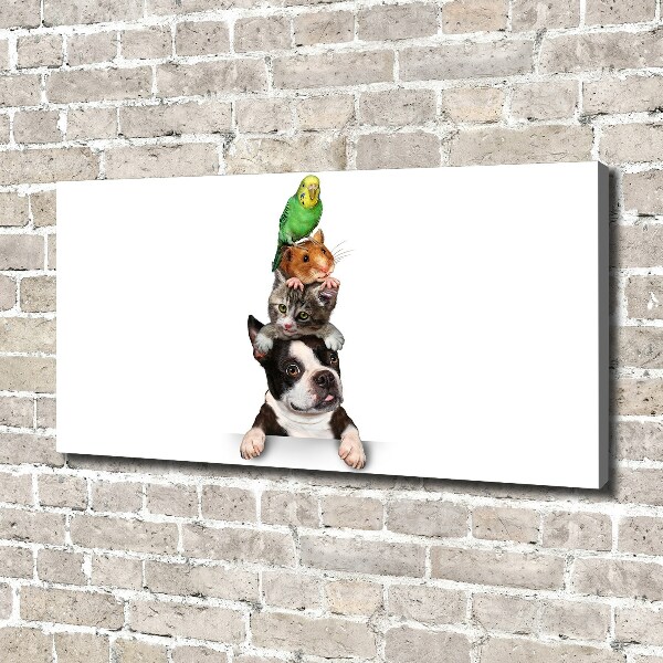 Bild auf leinwand Eine Gruppe von Tieren