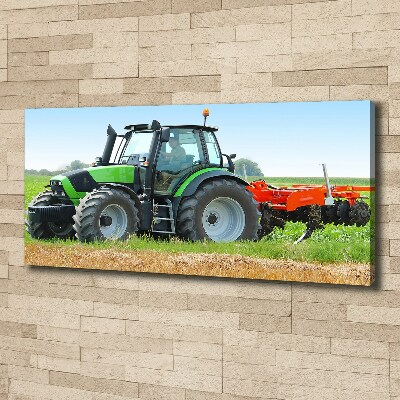 Bild auf leinwand Traktor auf dem Feld