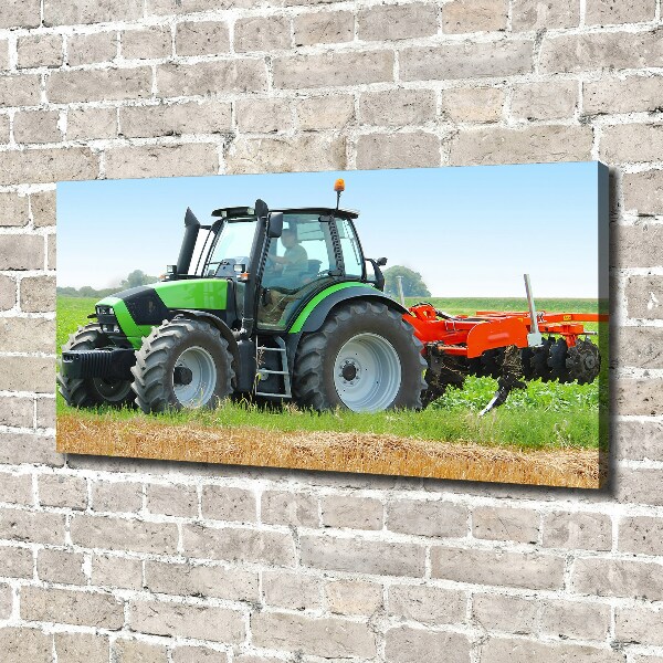 Bild auf leinwand Traktor auf dem Feld
