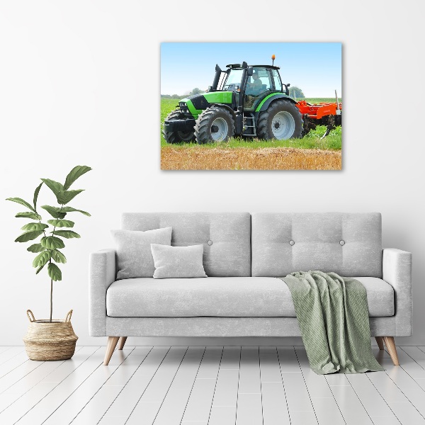 Bild auf leinwand Traktor auf dem Feld