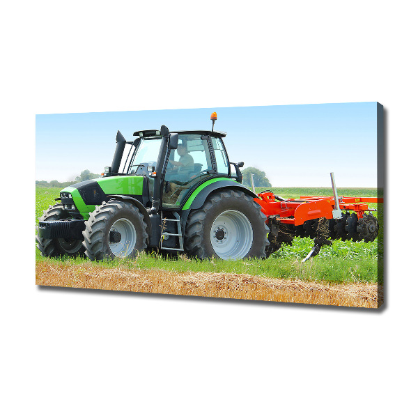 Bild auf leinwand Traktor auf dem Feld