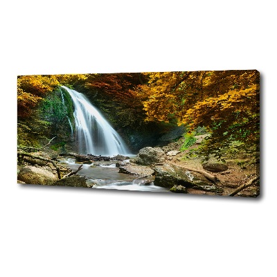 Bild auf leinwand Wasserfall im Wald