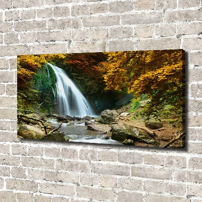 Bild auf leinwand Wasserfall im Wald