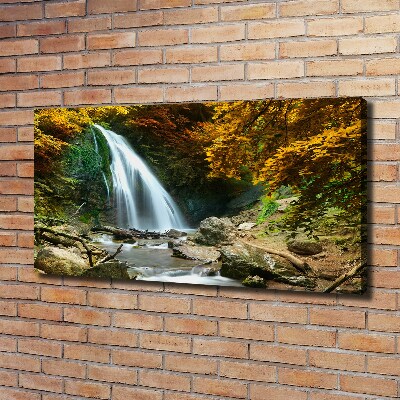 Bild auf leinwand Wasserfall im Wald