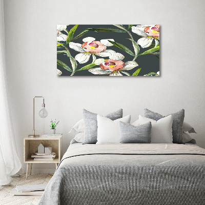Wandbild Blumenmuster