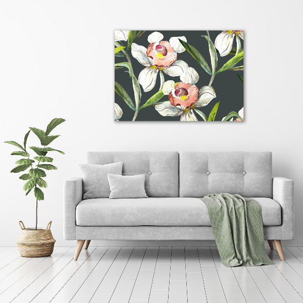 Wandbild Blumenmuster