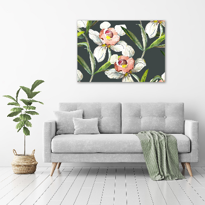 Wandbild Blumenmuster