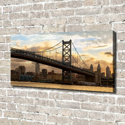 Wandbild Philadelphia-Brücke
