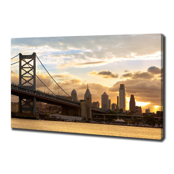 Wandbild Philadelphia-Brücke