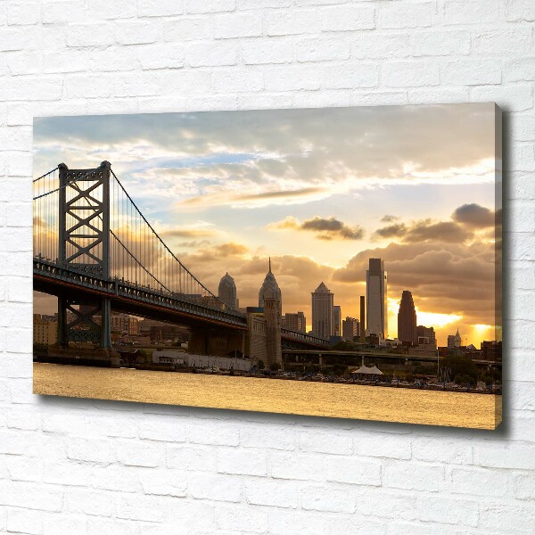 Wandbild Philadelphia-Brücke