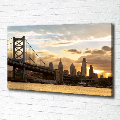 Wandbild Philadelphia-Brücke