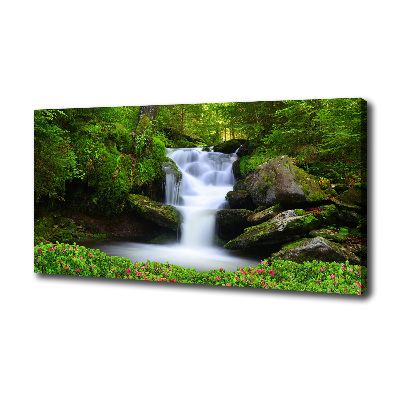 Bild auf leinwand Wasserfall im Wald