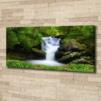 Bild auf leinwand Wasserfall im Wald