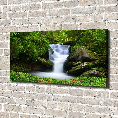 Bild auf leinwand Wasserfall im Wald