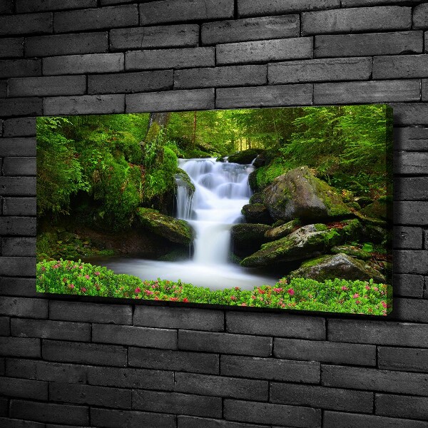 Bild auf leinwand Wasserfall im Wald