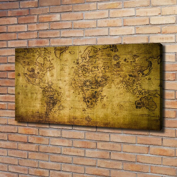Bild auf leinwand Karte der alten Welt
