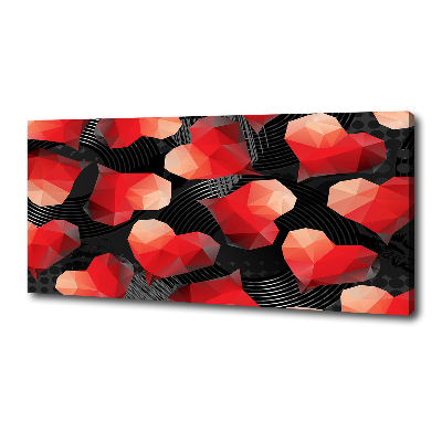 Bild auf leinwand Geometrische Herzen