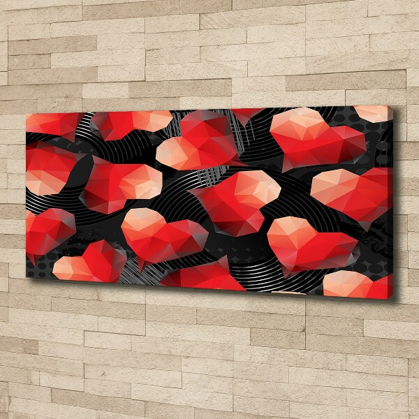 Bild auf leinwand Geometrische Herzen