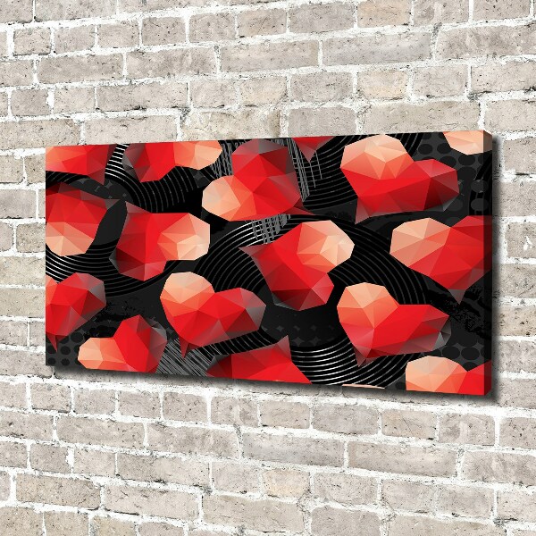 Bild auf leinwand Geometrische Herzen