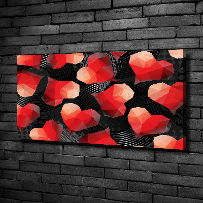 Bild auf leinwand Geometrische Herzen