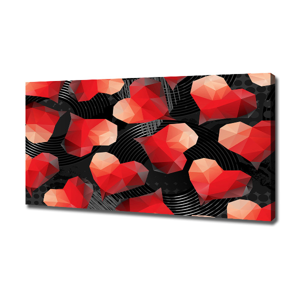 Bild auf leinwand Geometrische Herzen