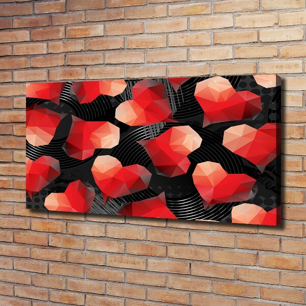 Bild auf leinwand Geometrische Herzen