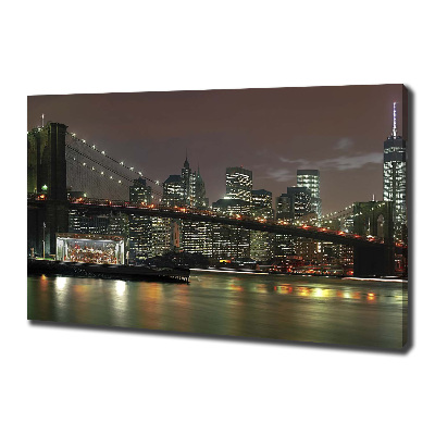 Bild auf leinwand New York bei Nacht