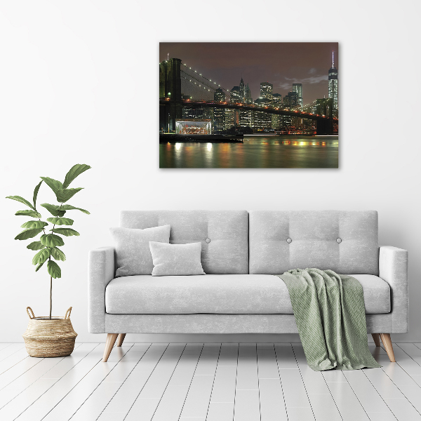 Bild auf leinwand New York bei Nacht