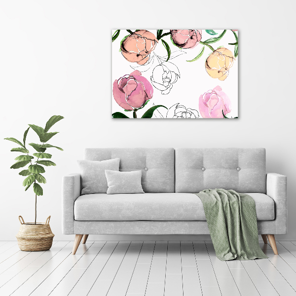 Wandbild Pfingstrosenknospen