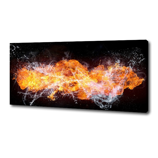 Wandbild Feuer gegen Wasser