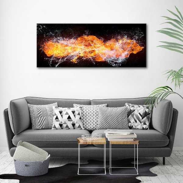 Wandbild Feuer gegen Wasser