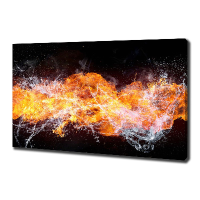 Wandbild Feuer gegen Wasser