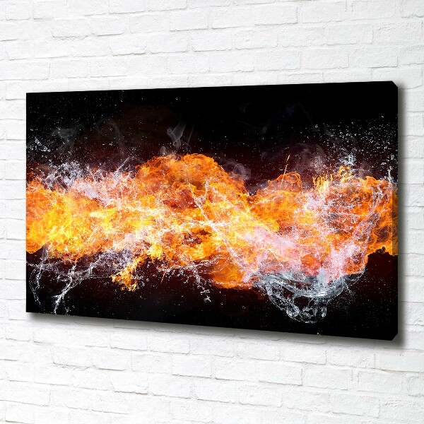 Wandbild Feuer gegen Wasser