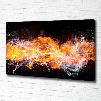 Wandbild Feuer gegen Wasser